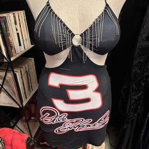 Dale Earnhardt Black Dress with rhinestones